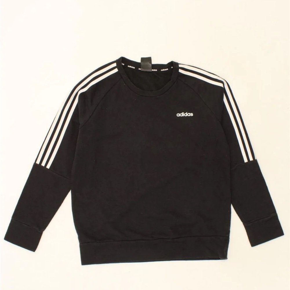 Adidas Black Sweatshirt with White Stripes